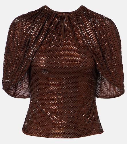 Self-Portrait Embellished mesh top - Self-Portrait - Modalova
