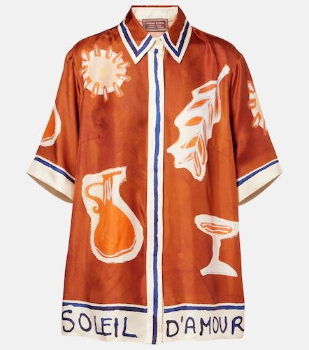 Alémais x LRNCE camisa Soleil D'Amour de seda estampada - Alemais - Modalova