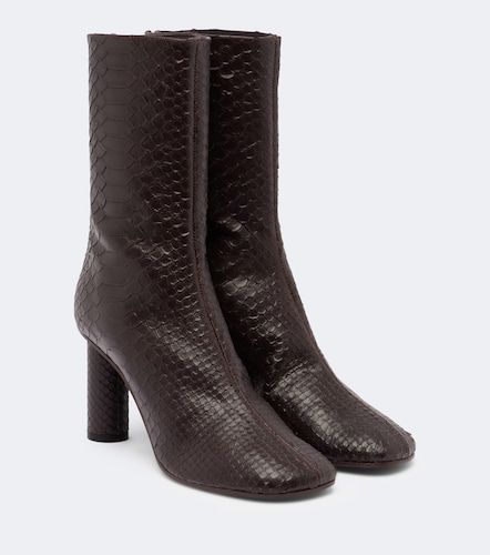 Alice snake-effect leather ankle boots - Paris Texas - Modalova