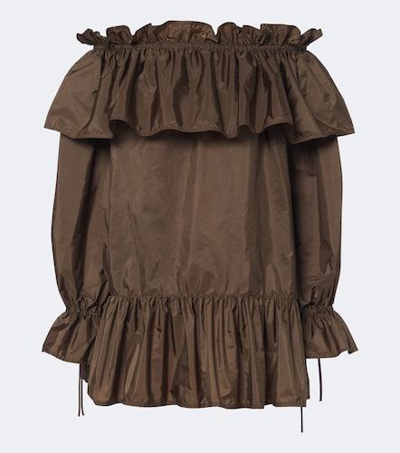 Ruffled poplin minidress - Saint Laurent - Modalova