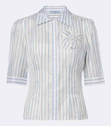 Prada Camisa a rayas con lazo - Prada - Modalova