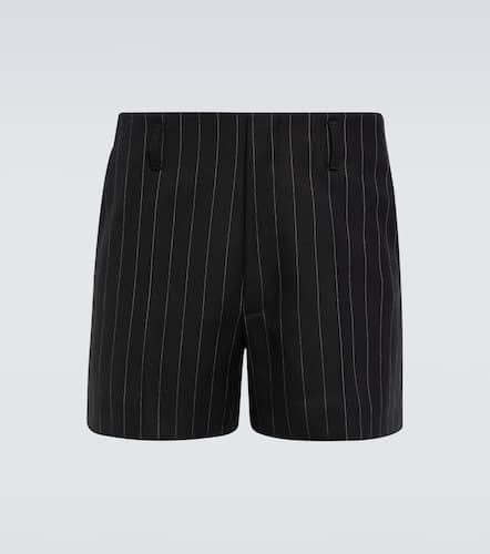 Pinstriped mid-rise wool shorts - Dries Van Noten - Modalova