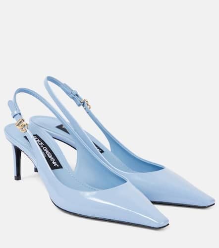 Polished leather slingback pumps - Dolce&Gabbana - Modalova