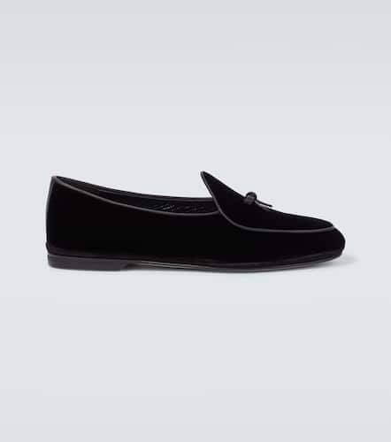 Marphy leather-trimmed velvet loafers - Rubinacci - Modalova