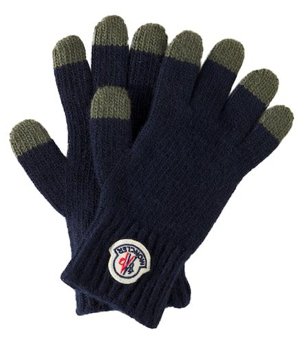 Moncler Enfant Logo wool gloves - Moncler Enfant - Modalova