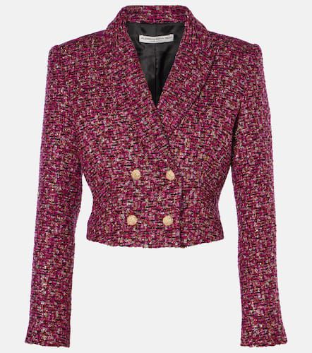 Sequined cropped tweed blazer - Alessandra Rich - Modalova