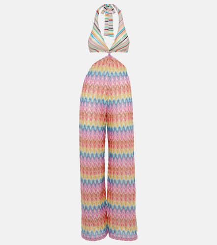 Zigzag cotton-blend lamÃ© jumpsuit - Missoni - Modalova