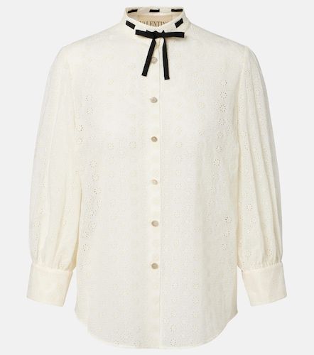 Camicia in popeline e cotone sangallo - Valentino - Modalova