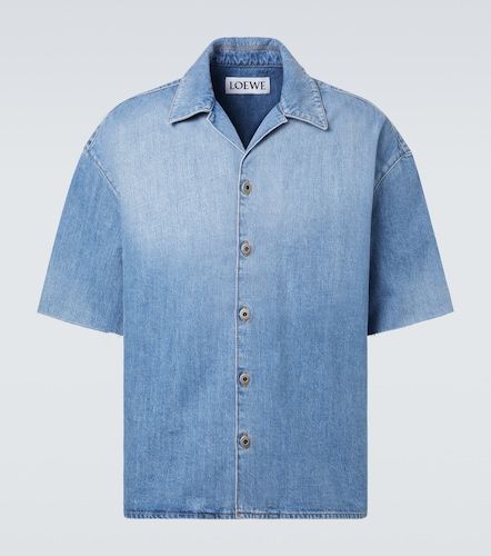 Camisa bowling de denim con anagrama - Loewe - Modalova