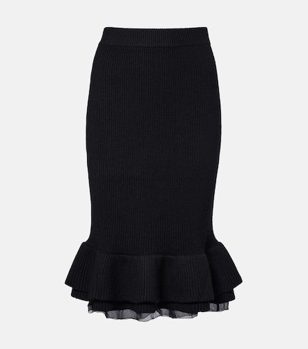 Falda midi en mezcla de lana - Nina Ricci - Modalova