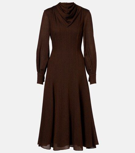 Vestido midi Avara de sarga de lana - Emilia Wickstead - Modalova
