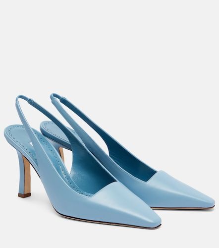Moirasli leather slingback pumps - Manolo Blahnik - Modalova