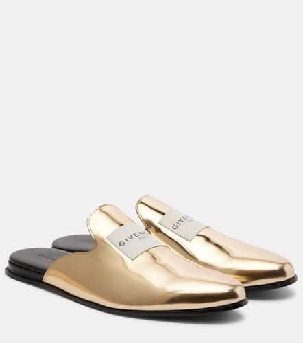 Logo mirrored leather mules - Givenchy - Modalova