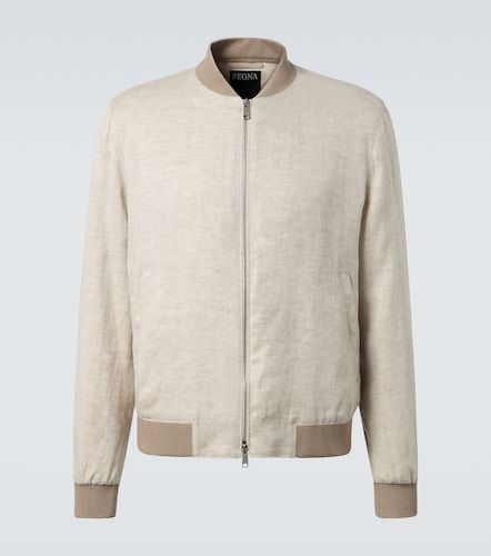 Zegna Bomber in lino - Zegna - Modalova