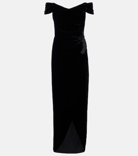 Abito lungo off-shoulder in velluto - Costarellos - Modalova