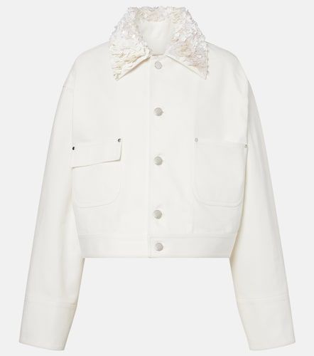 Plan C Sequined cotton drill jacket - Plan C - Modalova