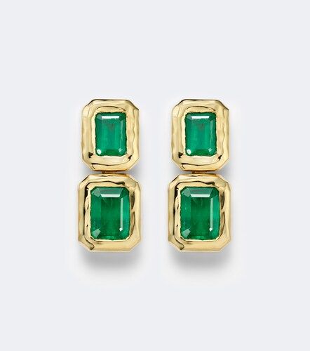 Pendientes Nesting Gem de oro de 18 ct con esmeraldas - Octavia Elizabeth - Modalova