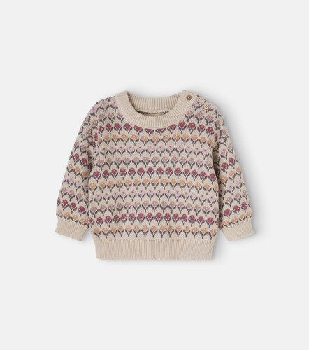Bebé - Jersey Harlow de jacquard de algodón floral - Wheat - Modalova