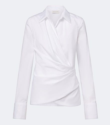 Cotton poplin wrap shirt - Dries Van Noten - Modalova