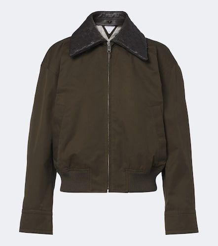 Intrecciato cotton blouson jacket - Bottega Veneta - Modalova