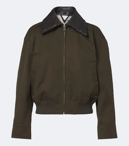 Intrecciato cotton blouson jacket - Bottega Veneta - Modalova