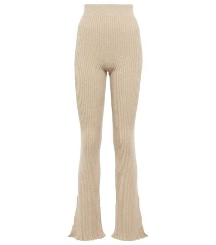 Ribbed-knit wool-blend flared pants - Victoria Beckham - Modalova