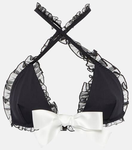 Ruffled crossover halter bikini top - Giambattista Valli - Modalova