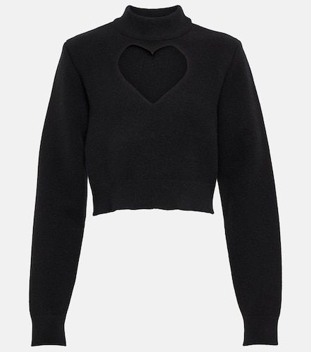 Keyhole virgin wool cropped sweater - Alaia - Modalova