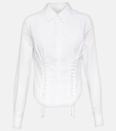 Embroidered openwork linen shirt - Marine Serre - Modalova