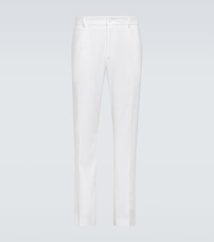 Pantaloni regular in misto lino - Dolce&Gabbana - Modalova