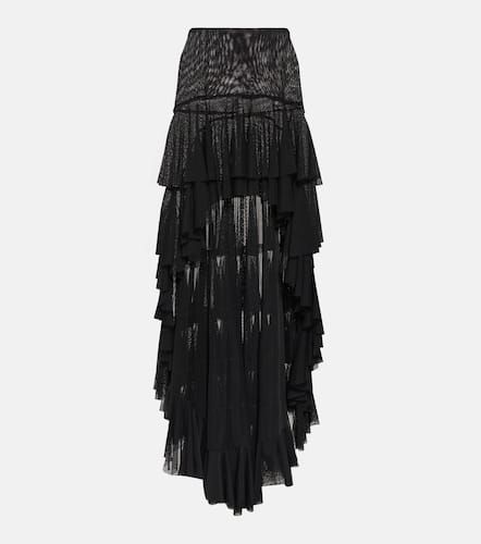 Asymmetric ruffled mesh skirt - Norma Kamali - Modalova