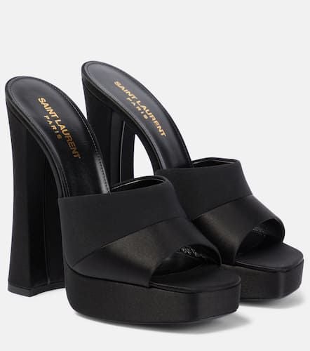 Boogie 110 satin platform mules - Saint Laurent - Modalova