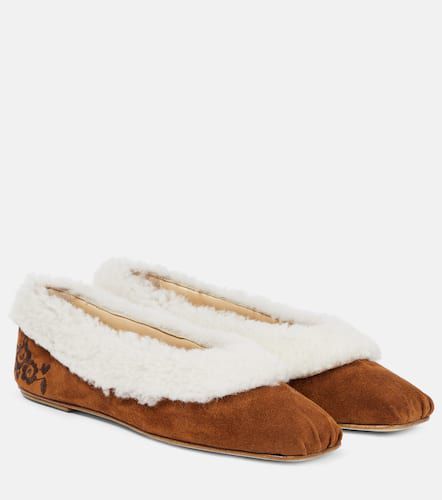 Embroidered shearling ballet flats - Magda Butrym - Modalova