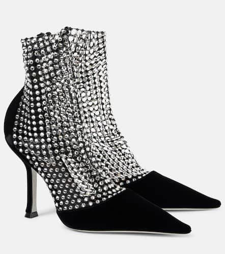 Galaxia embellished velvet ankle boots - Rene Caovilla - Modalova