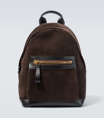 Rucksack Buckley aus Veloursleder mit Leder - Tom Ford - Modalova