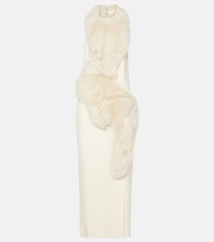 Abito midi in cady con shearling - Toteme - Modalova