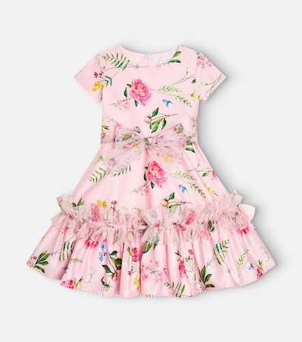 Vestido de algodón floral - Monnalisa - Modalova