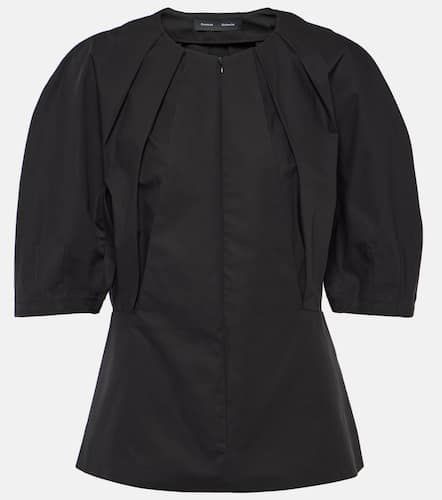 Georgia pleated cotton poplin top - Proenza Schouler - Modalova