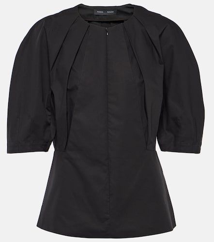 Top Georgia de popelín de algodón plisado - Proenza Schouler - Modalova
