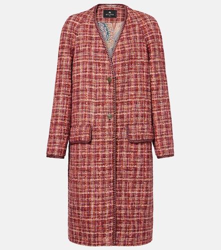 Checked cotton and wool-blend coat - Etro - Modalova
