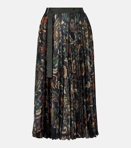 Sacai Floral pleated midi skirt - Sacai - Modalova