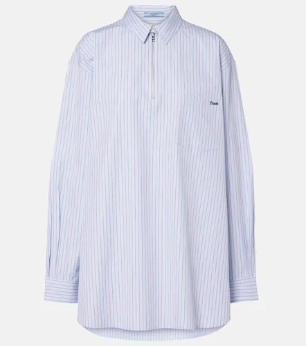 Camicia oversize in cotone a righe - Prada - Modalova