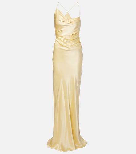 Vestido de fiesta de satén de seda drapeado - The Sei - Modalova