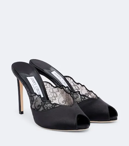 Sandali Brigitte in raso con pizzo - Jimmy Choo - Modalova