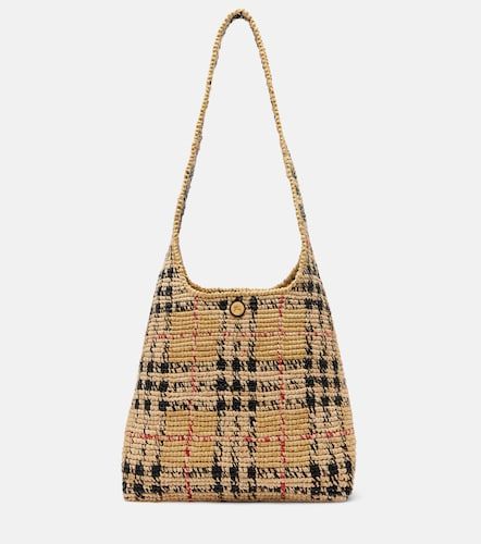 Check Medium raffia tote bag - Burberry - Modalova