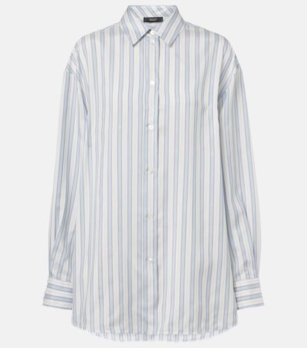 Camisa oversized de seda a rayas - Gucci - Modalova