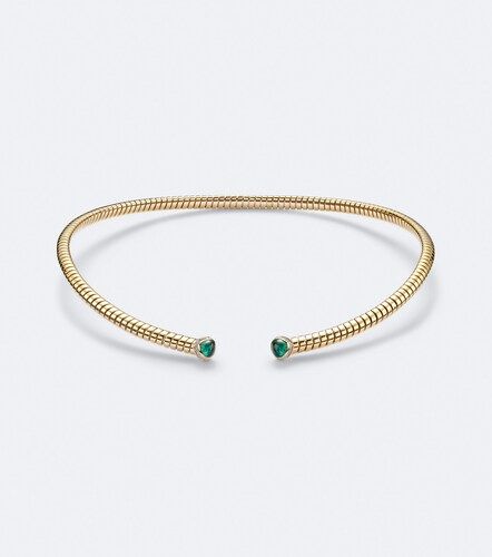 Collana Trisolina Dolce in 18kt con smeraldi e diamanti - Marina B - Modalova