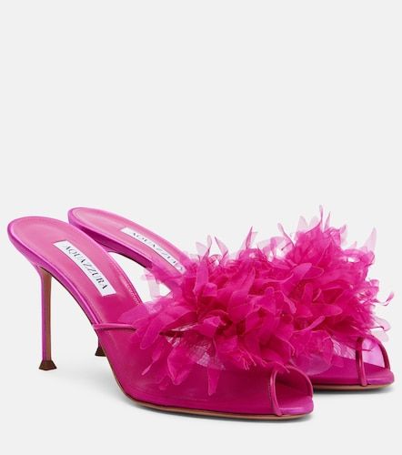 Pantoletten Poème aus Mesh - Aquazzura - Modalova