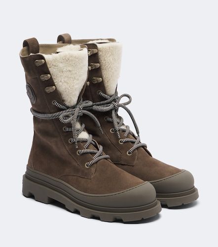 Stivaletti Vera in suede con shearling - Moncler - Modalova