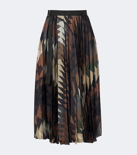 X A.P.C. Falda midi estampada plisada - Sacai - Modalova
